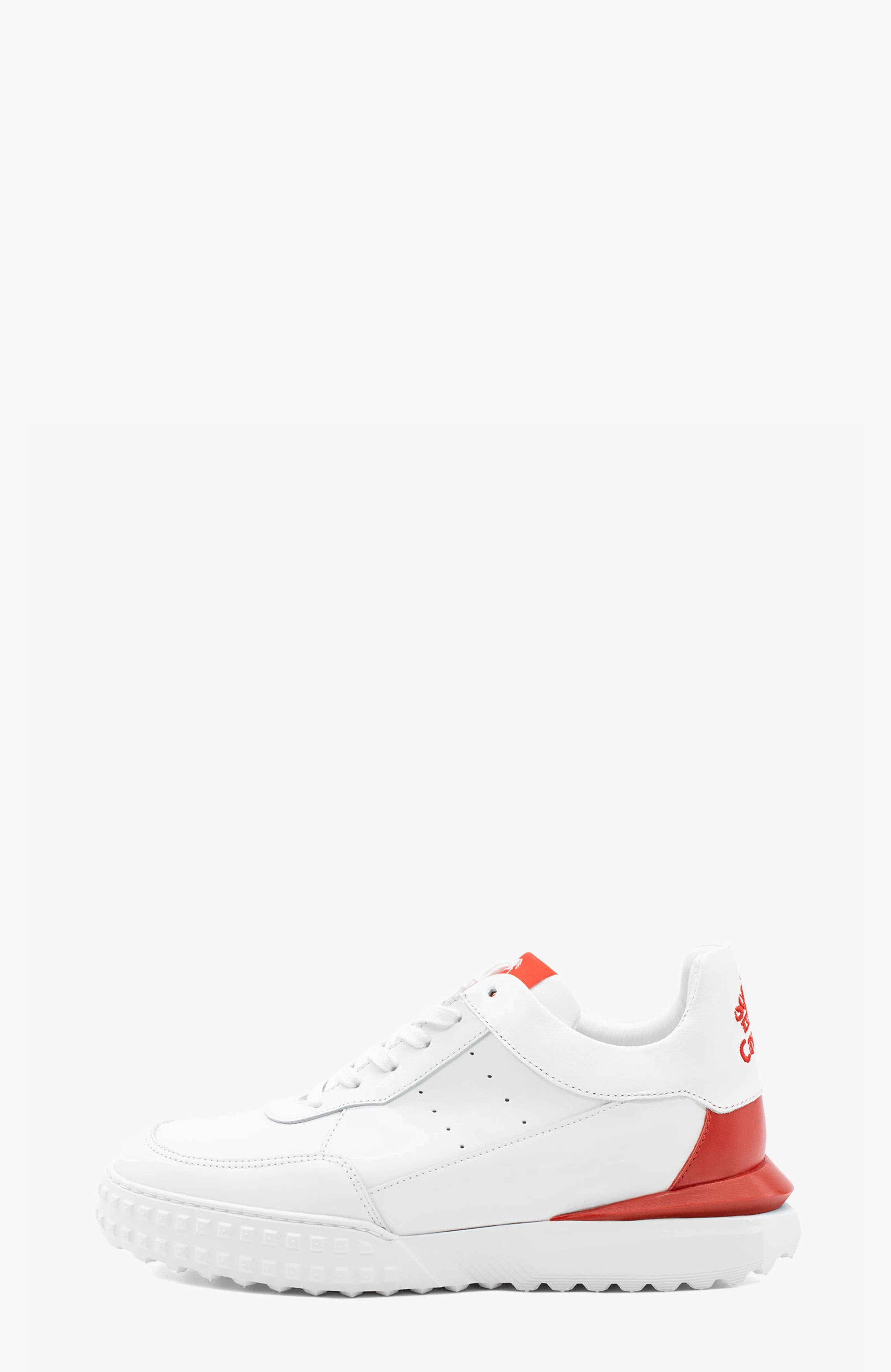 Authentic Leather Sneakers 02, Alternate, color, White / Red