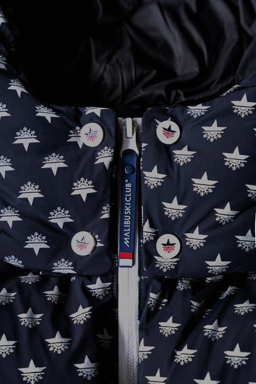 Malibu Ski Club Ditsy Jacket In Black