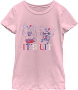 SpongeBob SquarePants Girl's SpongeBob SquarePants American Celebration Friends Graphic T-Shirt