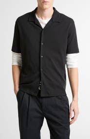 Vince Mesh Knit Camp Shirt