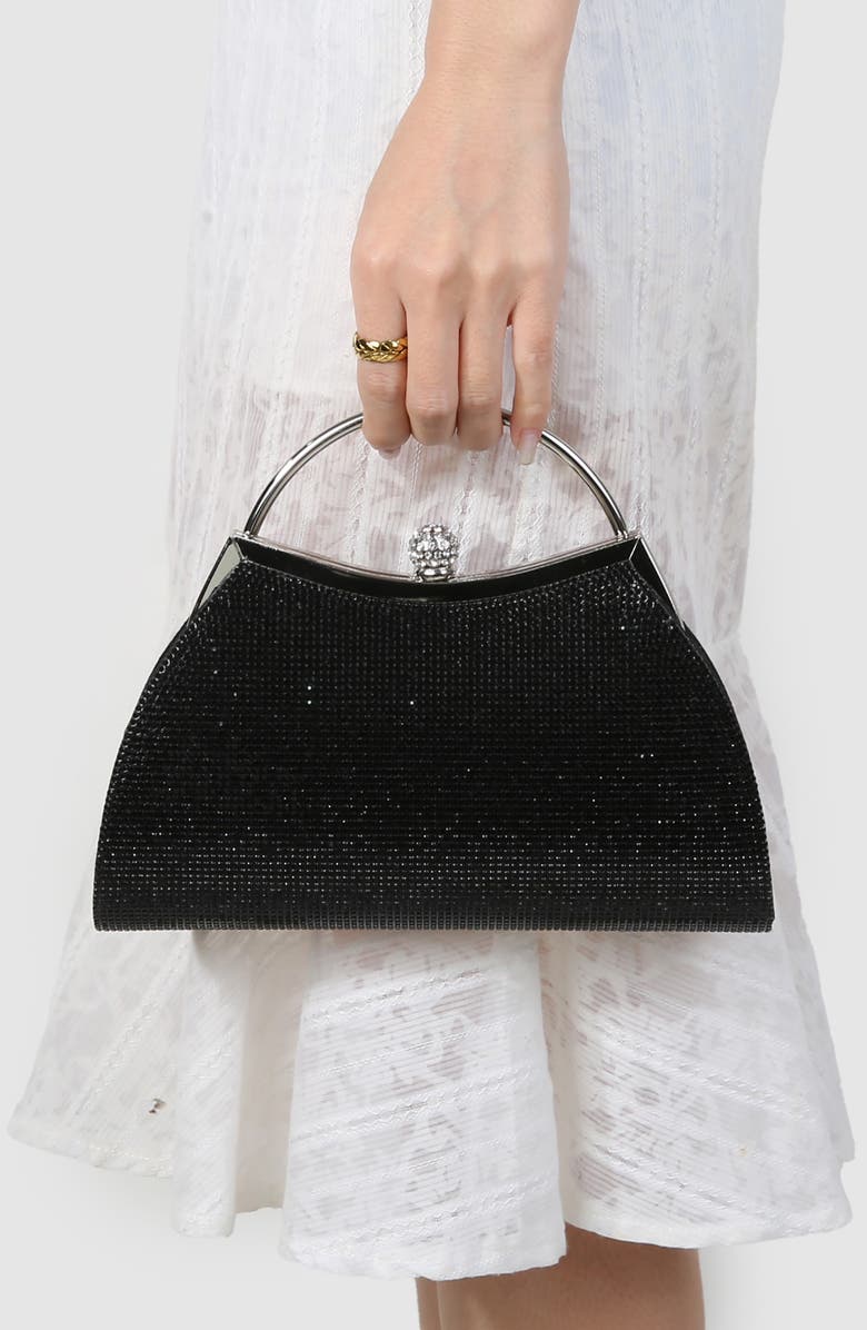 BERNESS Rhinestone Top Handle Bag, Alternate, color, Black