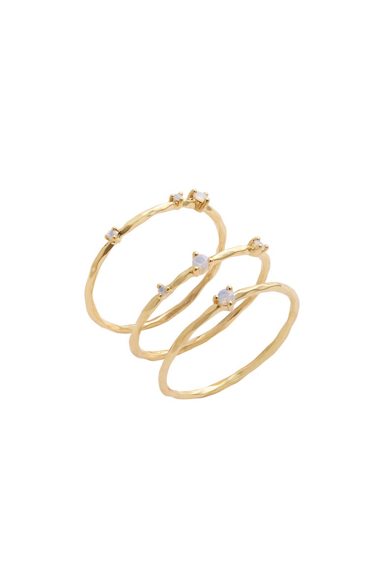 gorjana Cleo Set of 3 Stacking Rings, Main, color, 