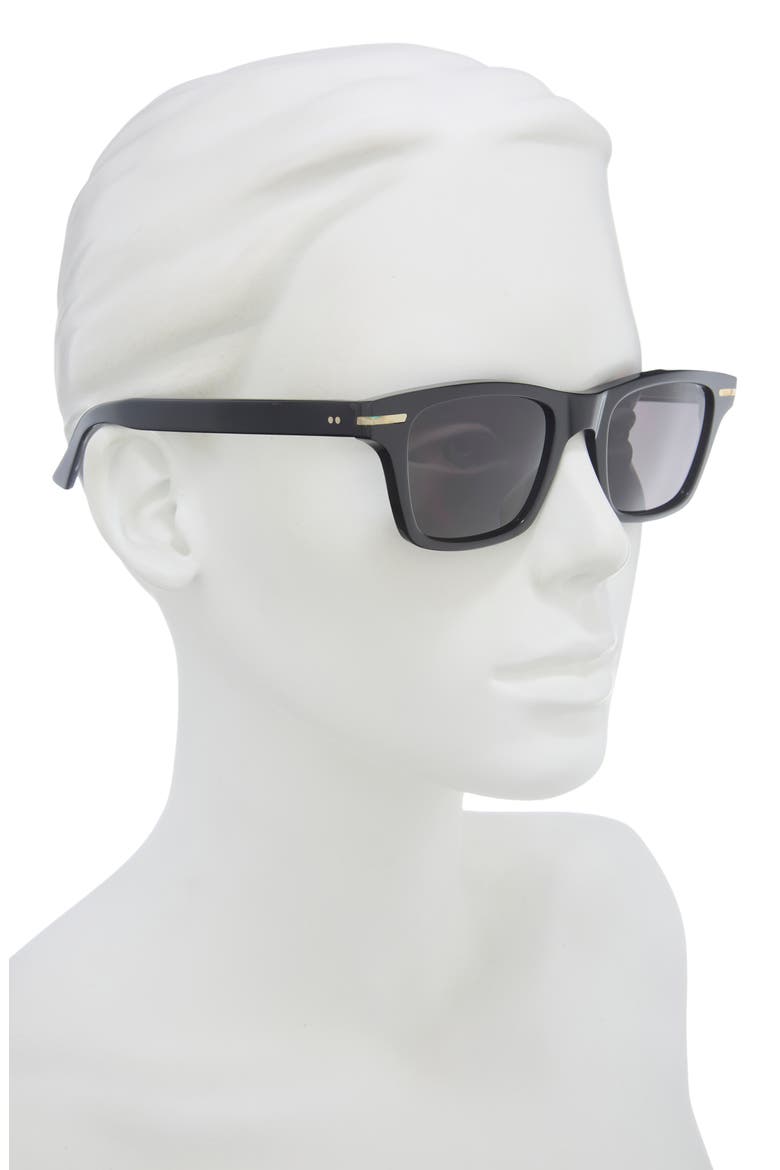1337 Rectangular Sunglasses, Main, color, BLACK