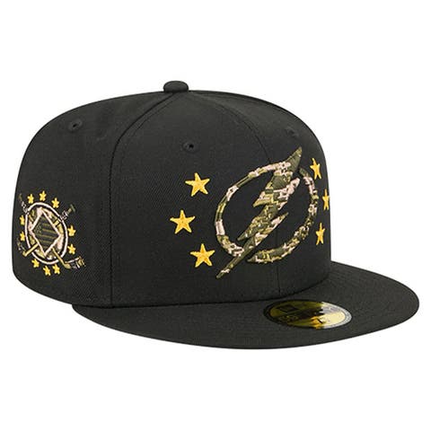 Men's New Era  Black Tampa Bay Lightning Military Appreciation Digital Camo Stars 59FIFTY Fitted Hat