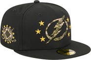 New Era Men's New Era  Black Tampa Bay Lightning Military Appreciation Digital Camo Stars 59FIFTY Fitted Hat