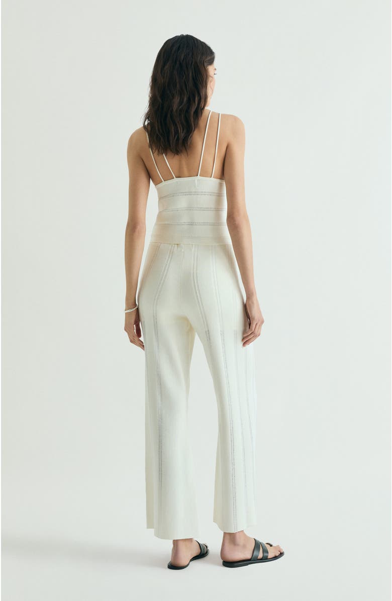 Scalpers Ribbed Detail Pants, Alternate, color, Ecru