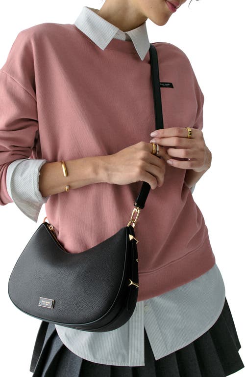 Kate Spade New York Liv Pebble Leather Convertible Shoulder Bag In Black