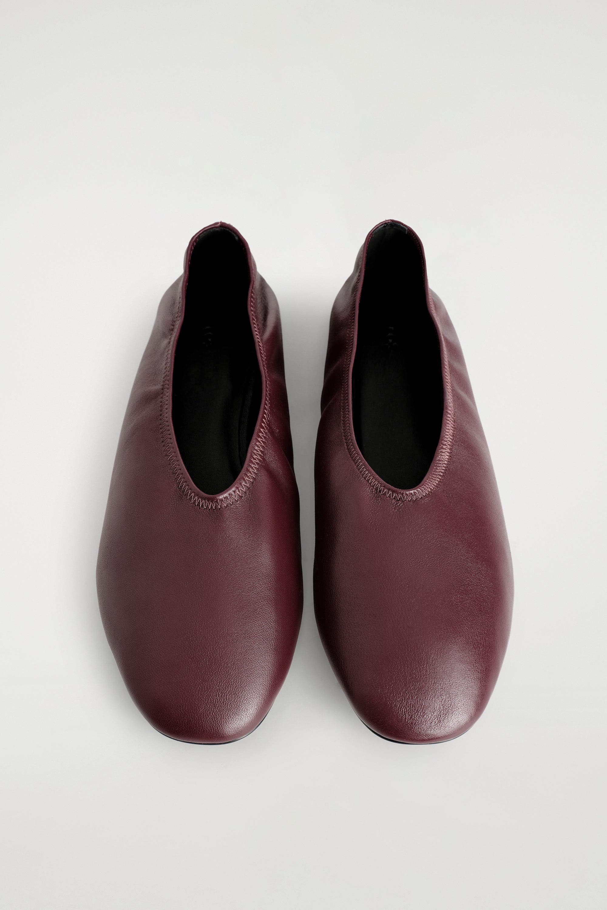 COS Minimal Leather Ballet Flats, Alternate, color, Red