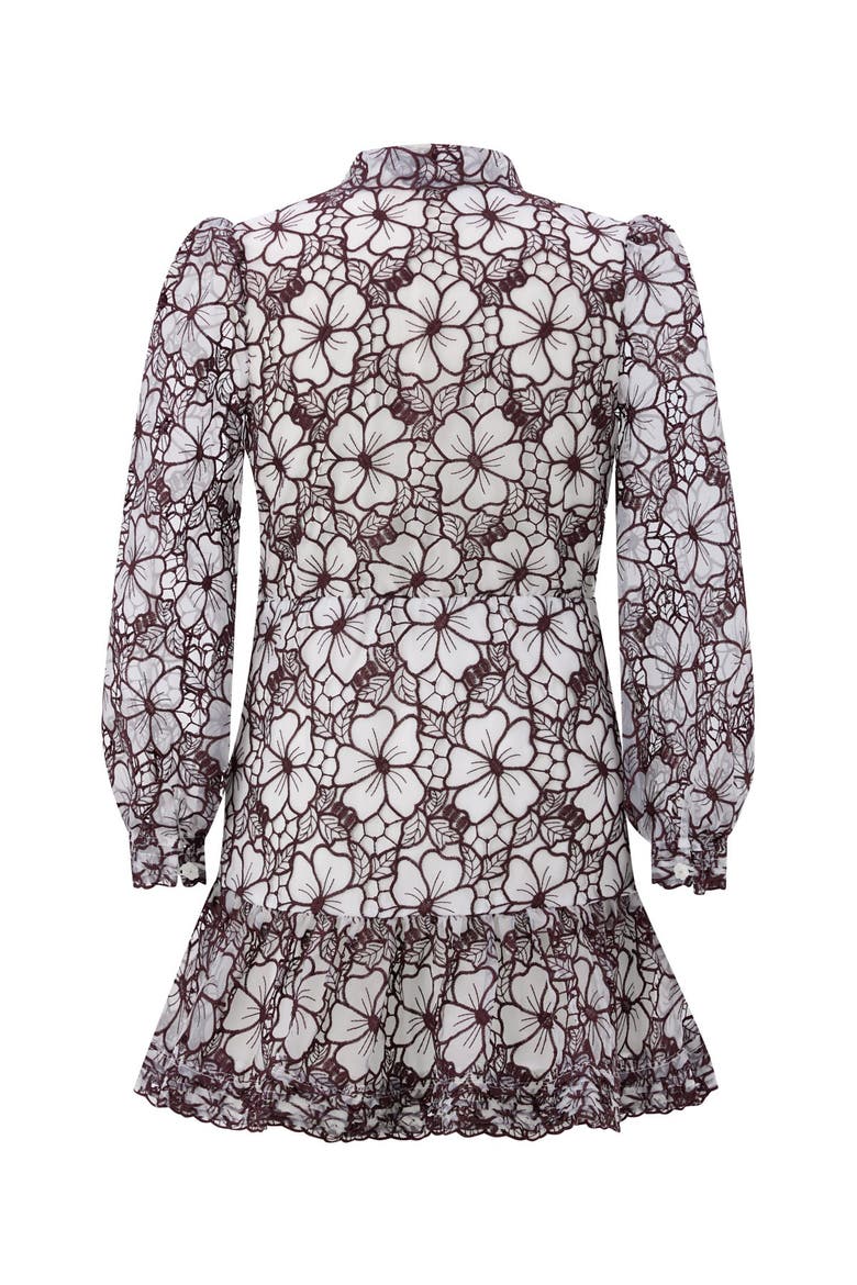 Chelsea Cotton Embroidered Dress, Alternate, color, Wine