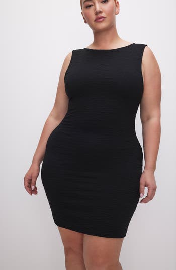 Scrunchie Scoop Back Body-Con Minidress