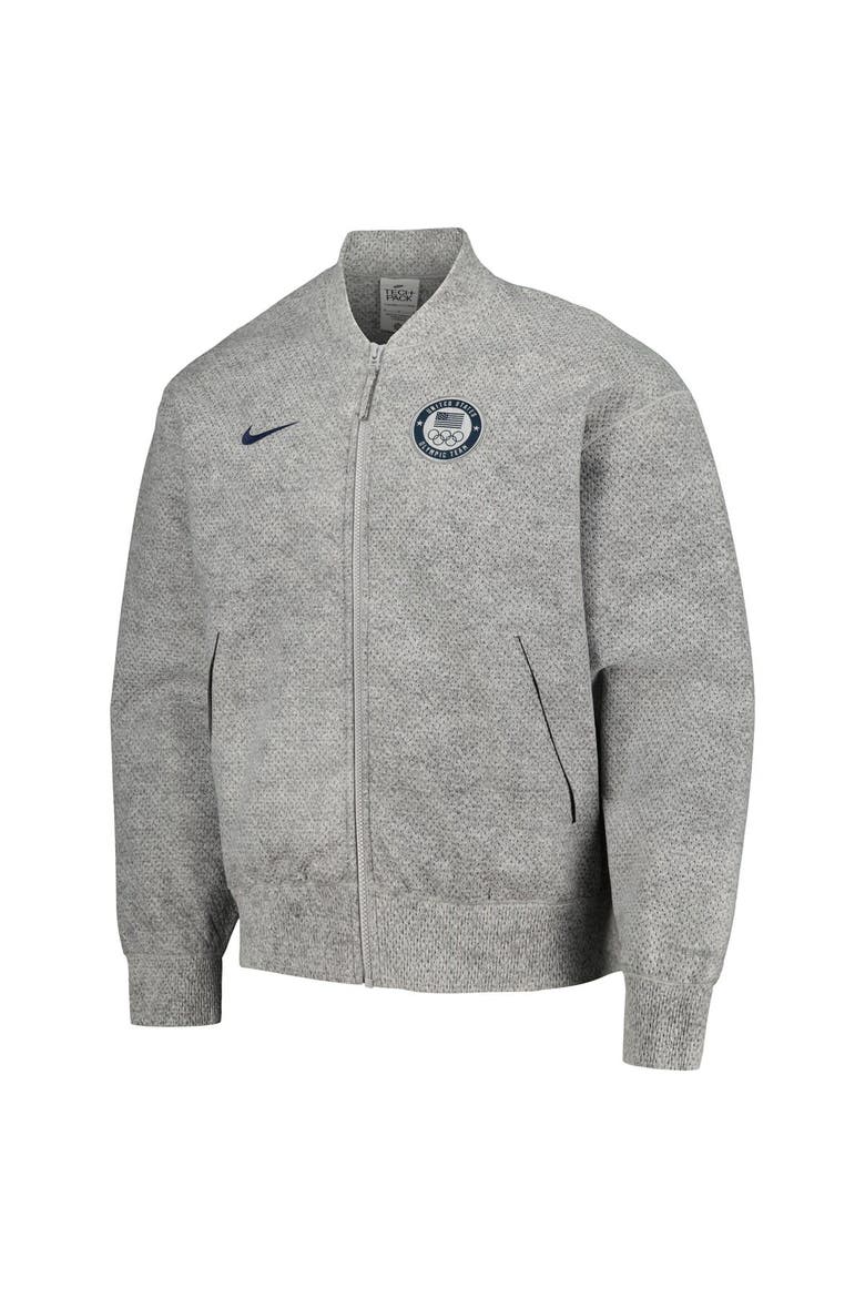Men's Nike Gray Team USA 2024 Summer Olympics Media Day Look Full-Zip Jacket, Alternate, color, Gray