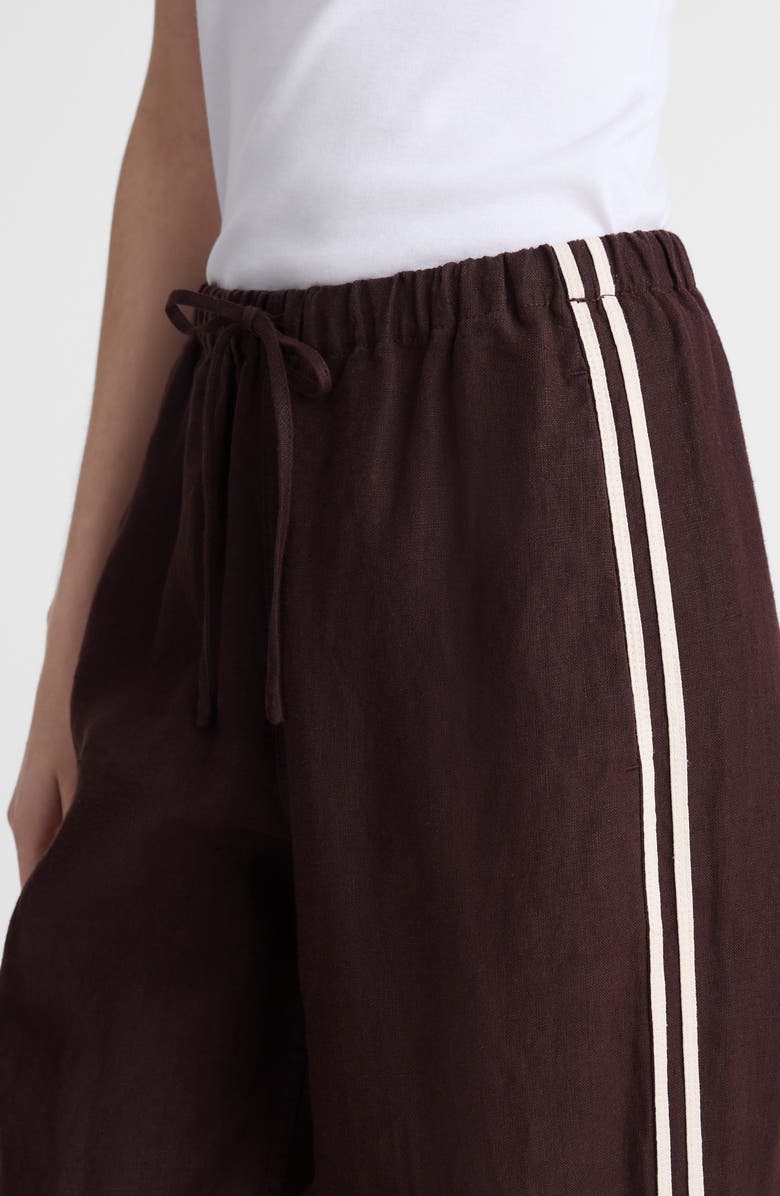 Madewell Pull-On Linen Pants, Alternate, color, Cocoa