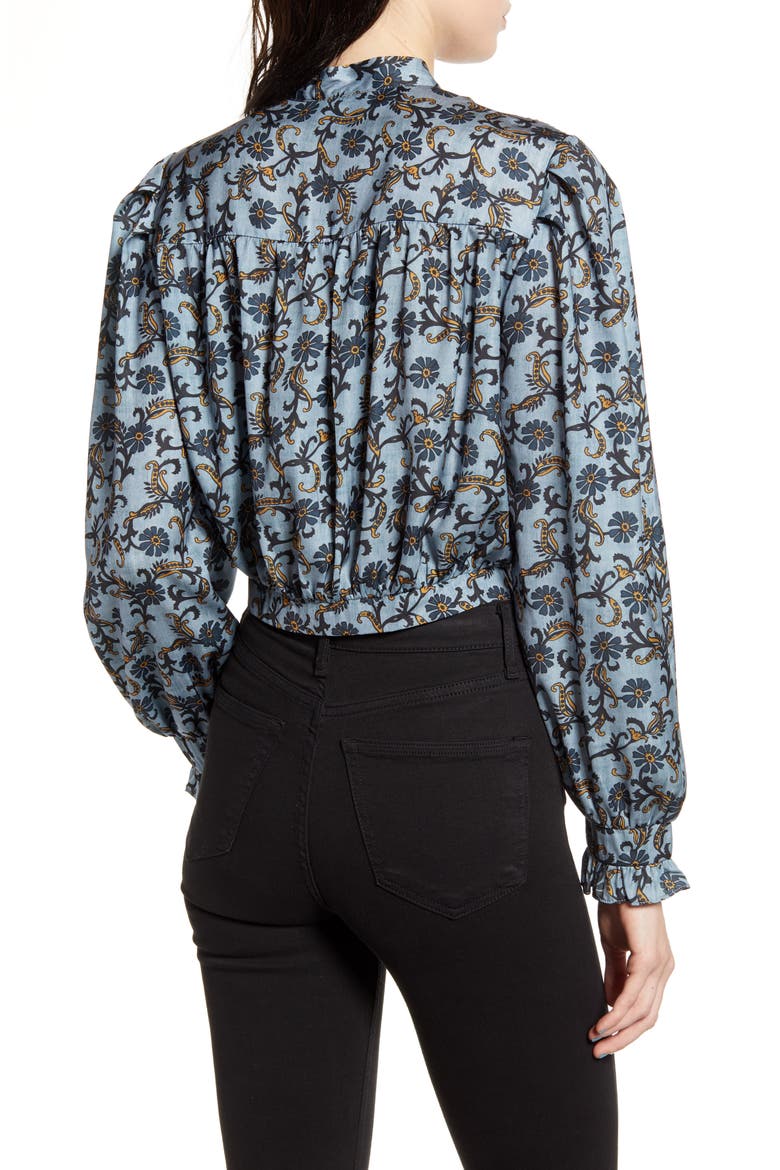Paisley Frill Top, Alternate, color, BLUE MULTI
