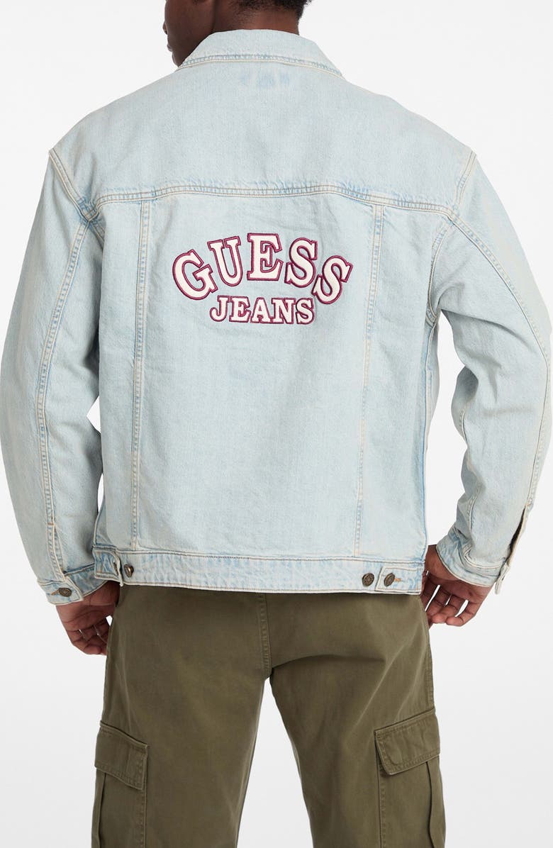 GUESS JEANS Oversize Denim Trucker Jacket, Alternate, color,