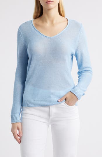 Tommy Bahama Cedar V-Neck Linen Sweater | Nordstrom