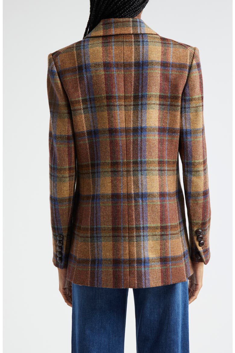Oria Plaid Wool Dickey Jacket, Alternate, color, RUSSET MULTI