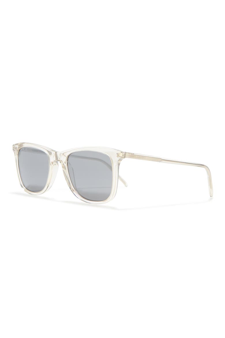 50mm Square Sunglasses, Alternate, color, BEIGE BEIGE SILVER/SLV