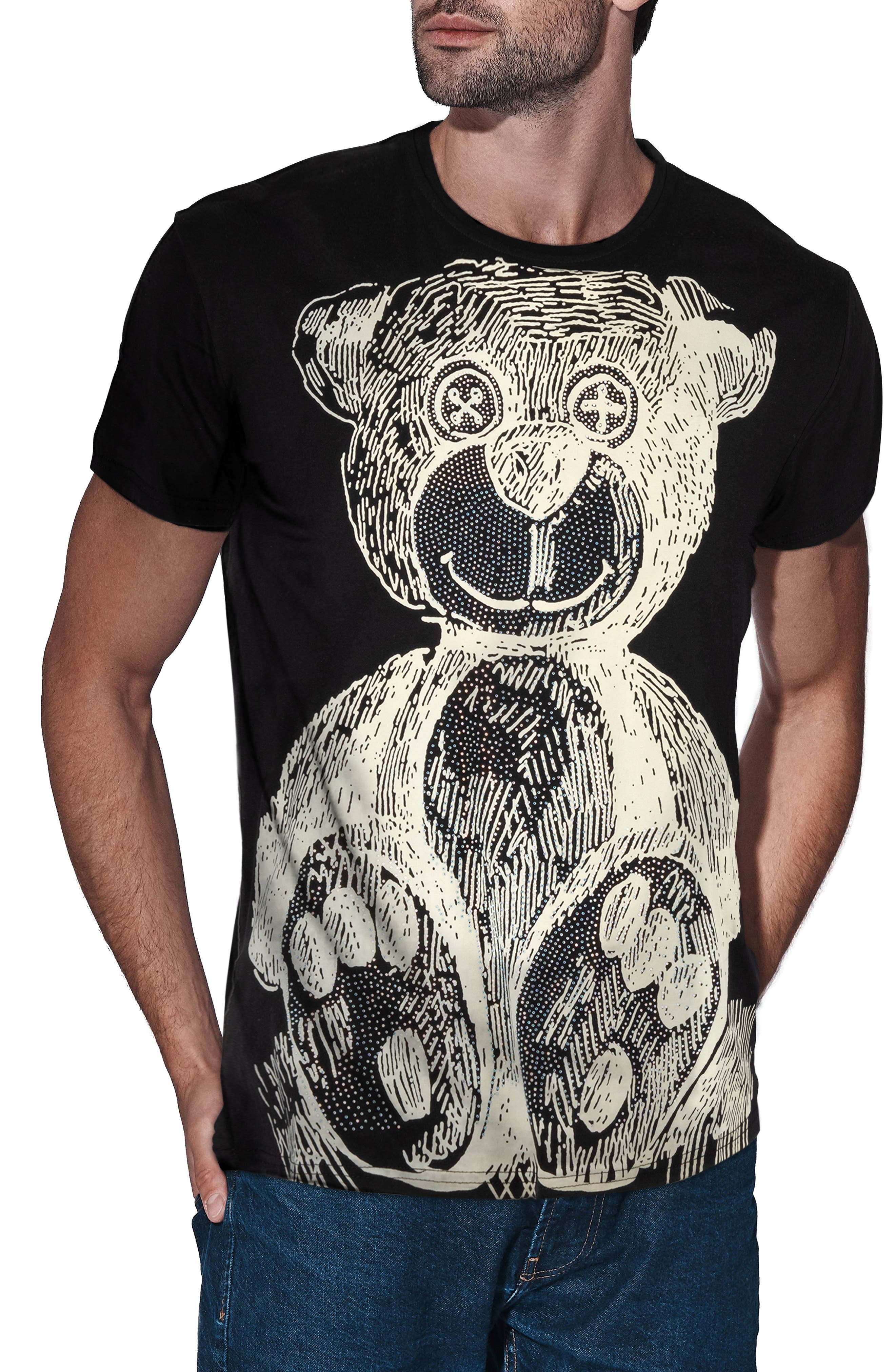 XRAY Rhinestone Embellished Button Eye Bear T-Shirt (Men) | Nordstromrack