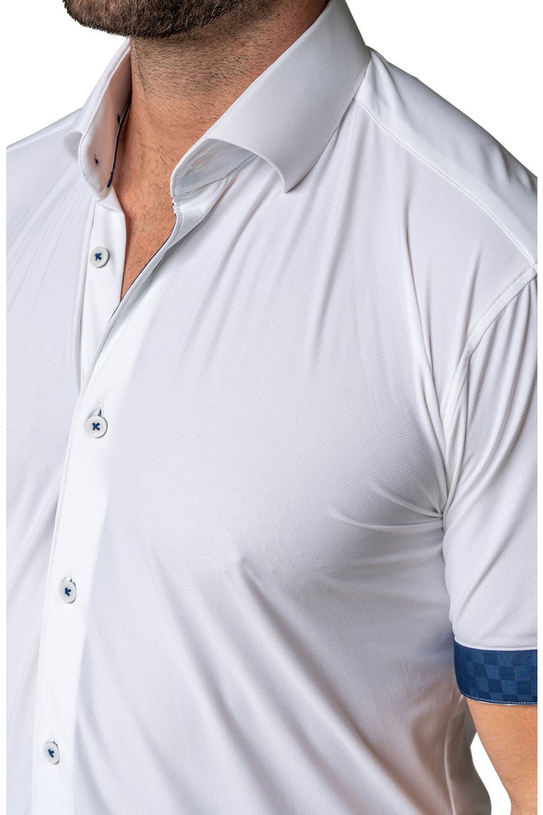 Galileo Regular Fit Short Sleeve Button-Up Shirt, Alternate, color, WHITE