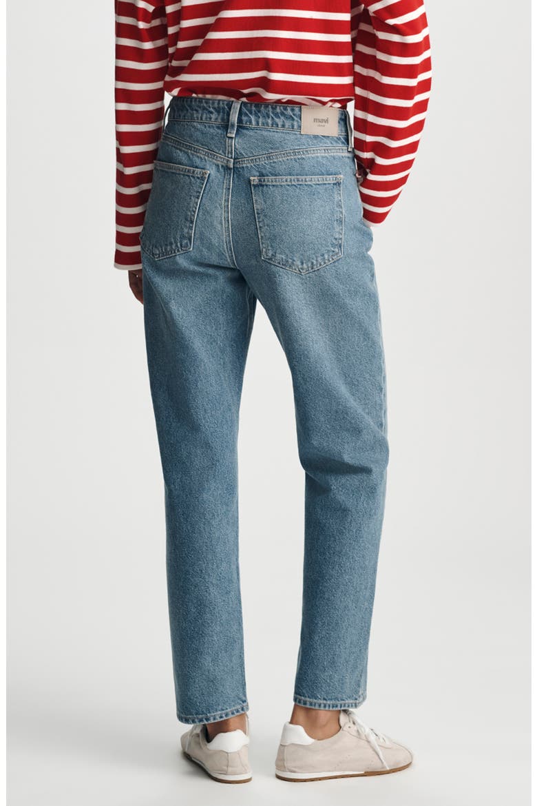 Soho High Waist Relaxed Straight Leg Jeans, Alternate, color, LIGHT USED CLASSIC DENIM