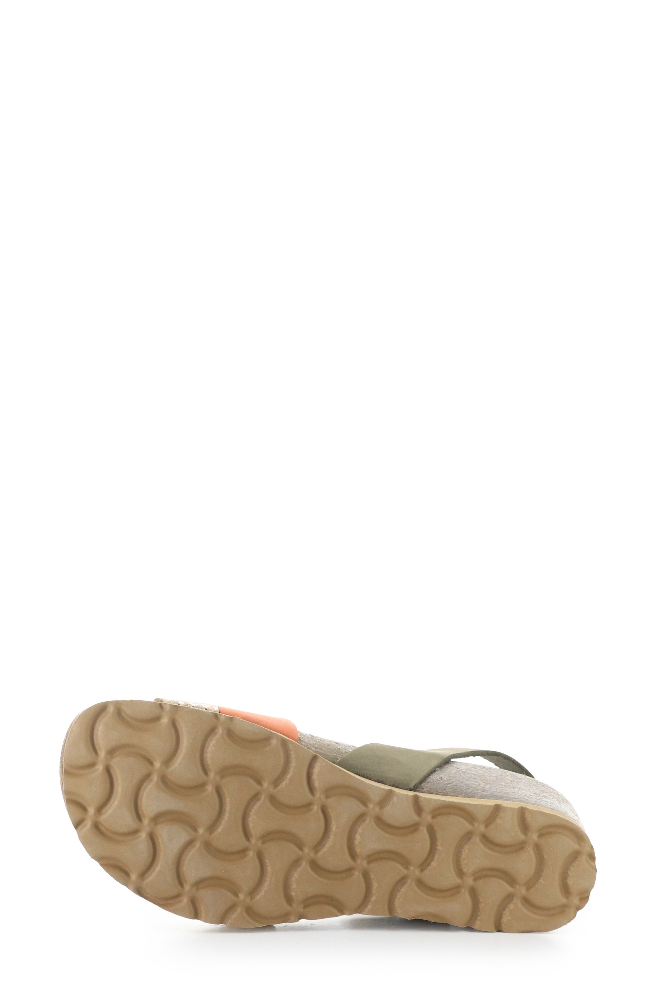 Luissa Slingback Platform Wedge Sandal, Alternate, color, MOSS/ ORANGE/ GOLD