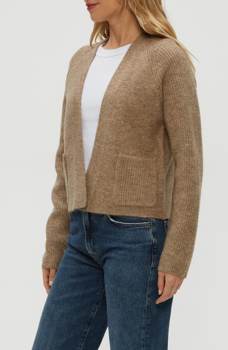 Michael Stars Drea Open Front Cardigan, Alternate, color, Dark Oatmeal