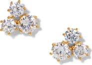 Nadri Natural Beauty Trio Crystal Stud Earrings