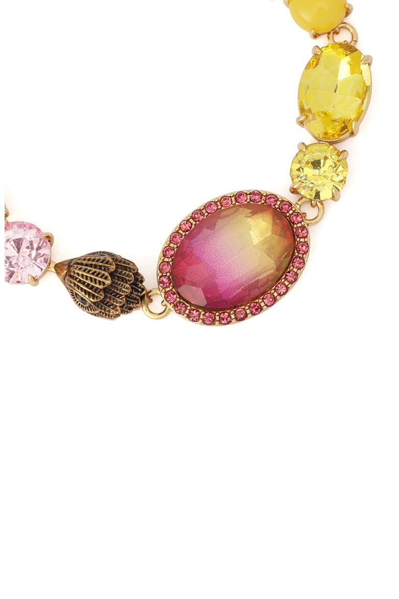 Gemstone Eagle Head Flex Bracelet, Alternate, color, PINK MULTI