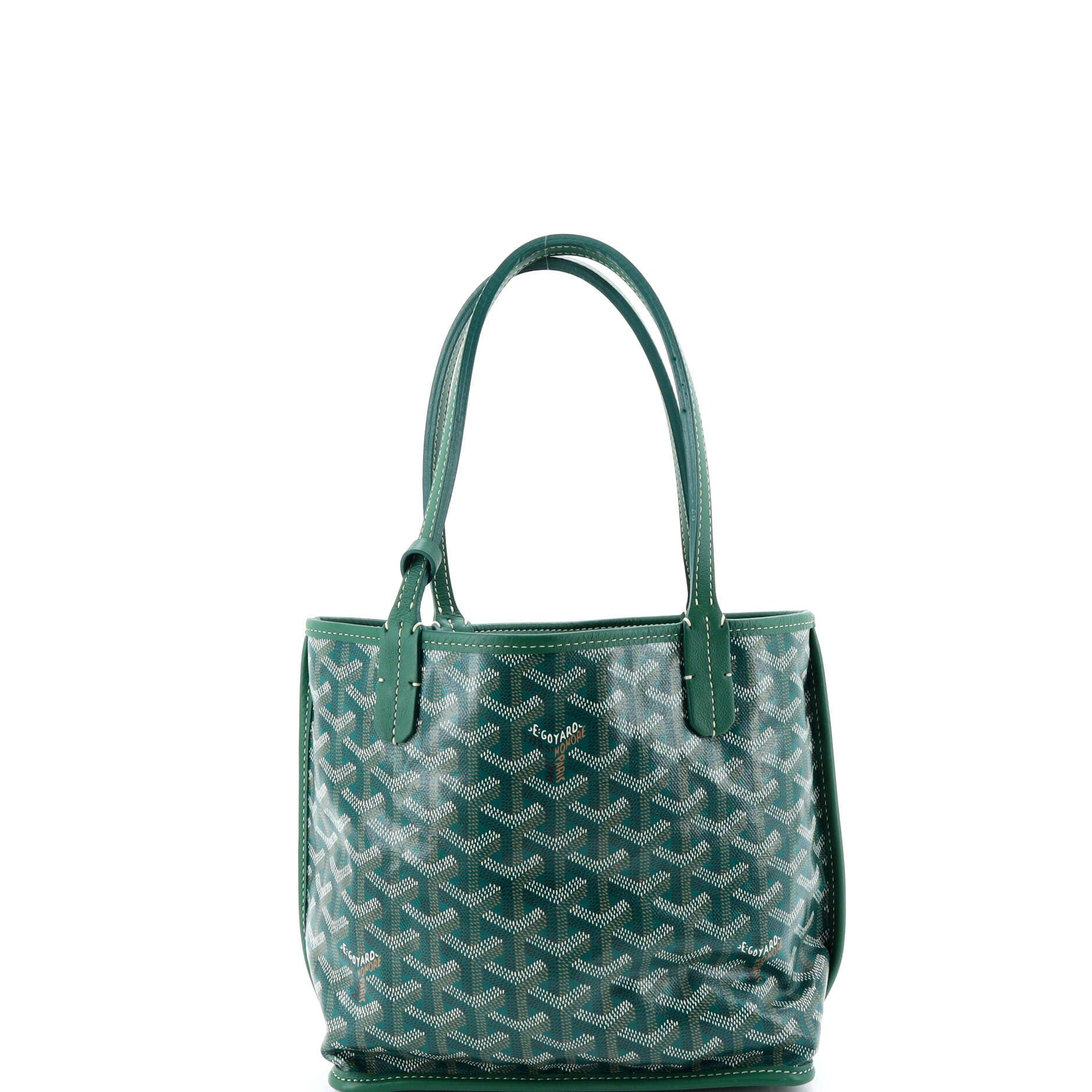 Pre-Owned Goyard Anjou Reversible Tote Coated Canvas Mini, Alternate, color, Green