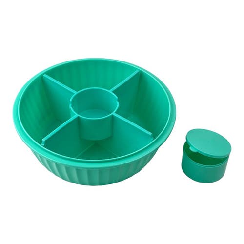 Yumbox Bento-style Salad Bowl With 3-part Divider And Dip Cup