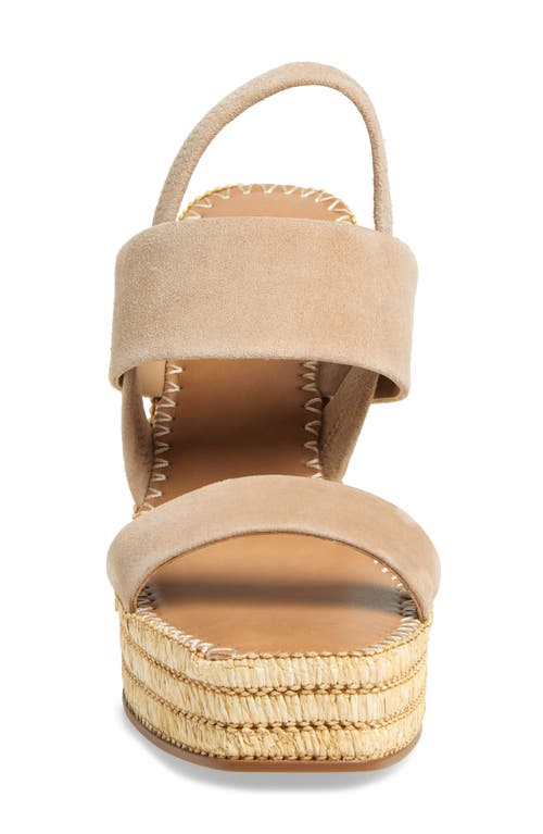 Steve Madden Contessa Espadrille Platform Wedge Sandal In Sand Suede
