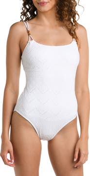 La Blanca Salt Eyelet One-Piece Swimsuit