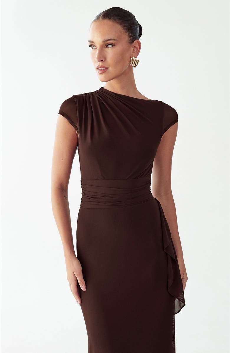 BWLDR Howard Maxi Dress, Alternate, color, Chocolate