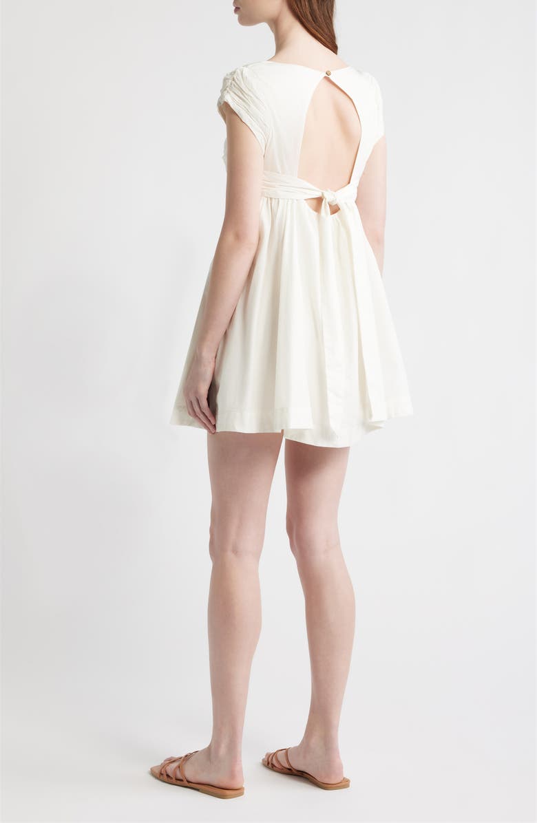 Free People Raven Open Back Babydoll Minidress, Alternate, color, Ivory