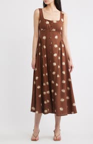 Blu Pepper Seashell Print Midi Dress