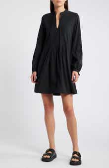Nation LTD Ariana Pintuck Long Sleeve Organic Cotton Dress