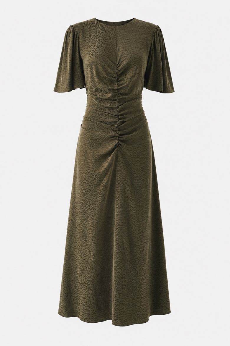 Kylee Midi Dress, Alternate, color, KHAKI