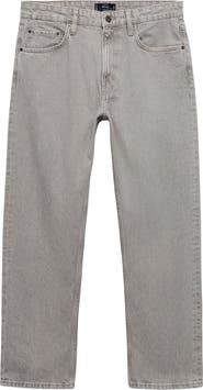 MANGO Moby Straight Fit Cotton Jeans