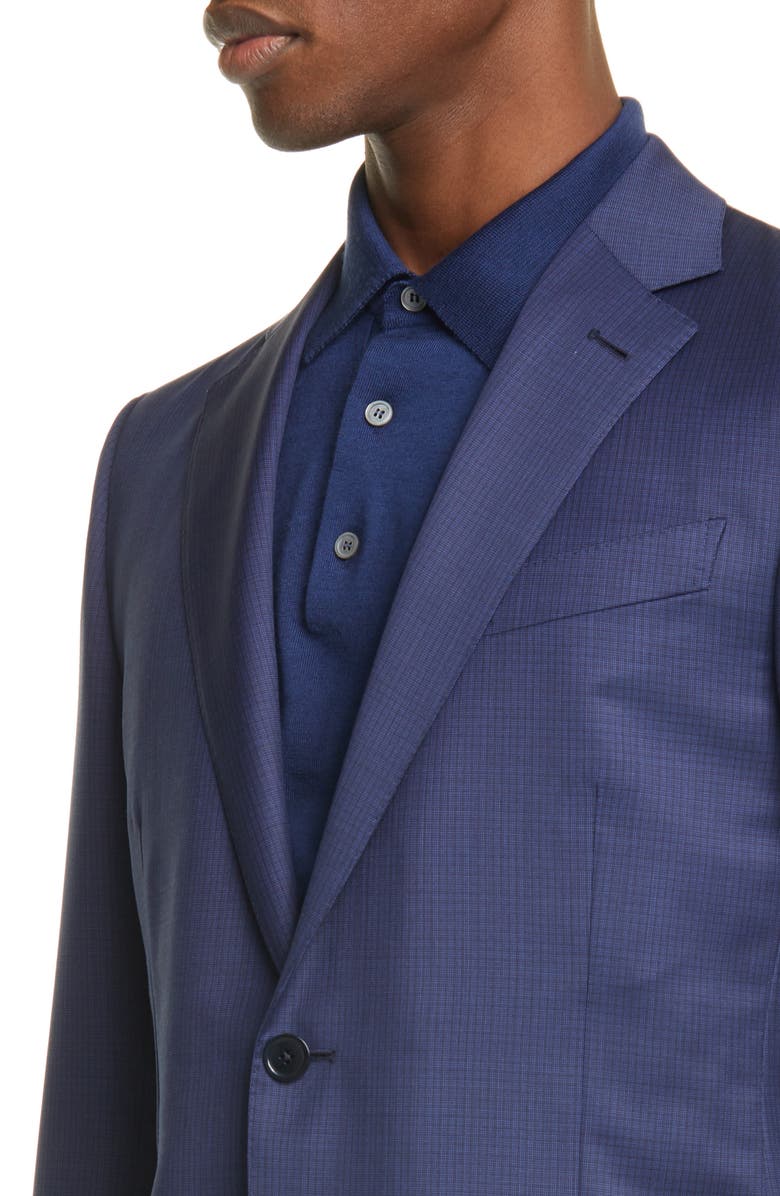 ZEGNA Ermenegildo Zegna Milano Classic Fit Check Wool Suit, Alternate, color, 