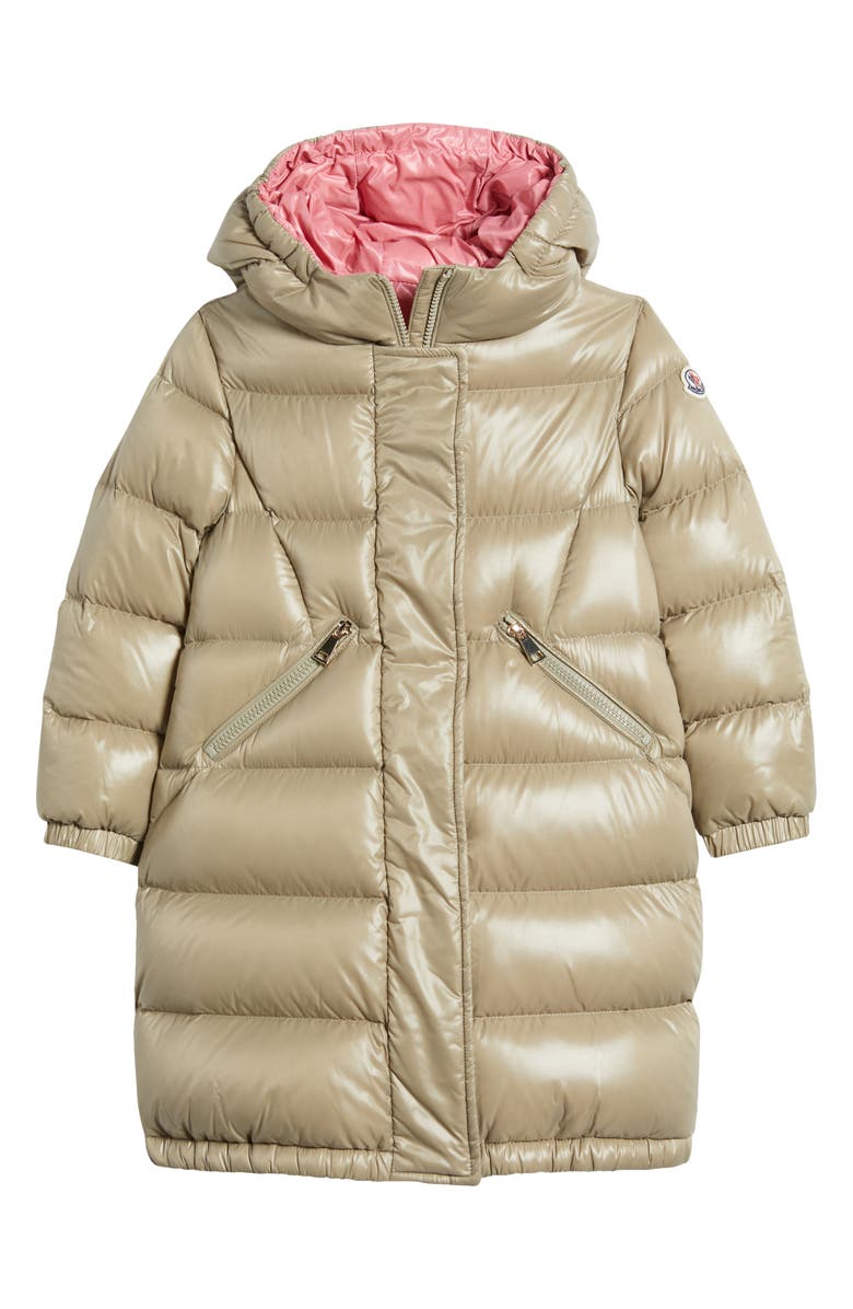 Moncler Kids' Bellevue Water Repellent Hooded Down Coat, Main, color, 