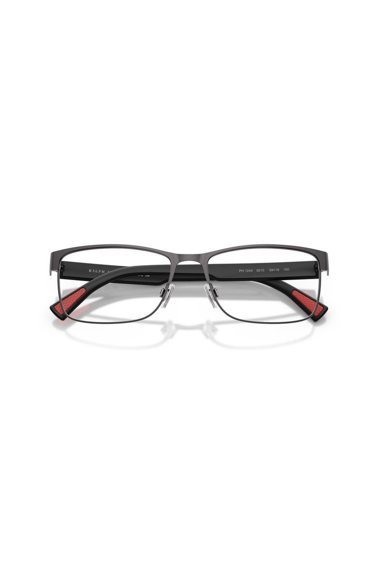 57mm Rectangle optical glasses, Alternate, color, Grey