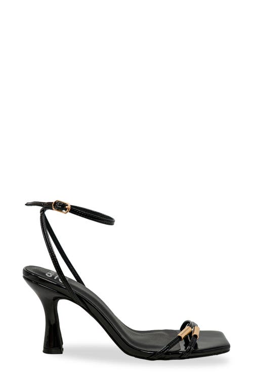 Chase & Chloe Chase And Chloe Cielle Ankle Strap Sandal In Black