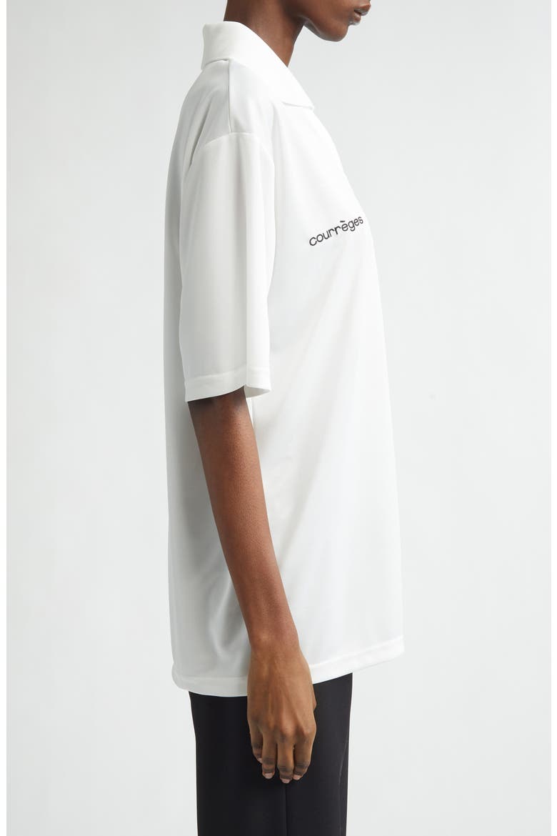 Sports Oversize Logo Polo, Alternate, color, HERITAGE WHITE/ HERITAGE WHITE