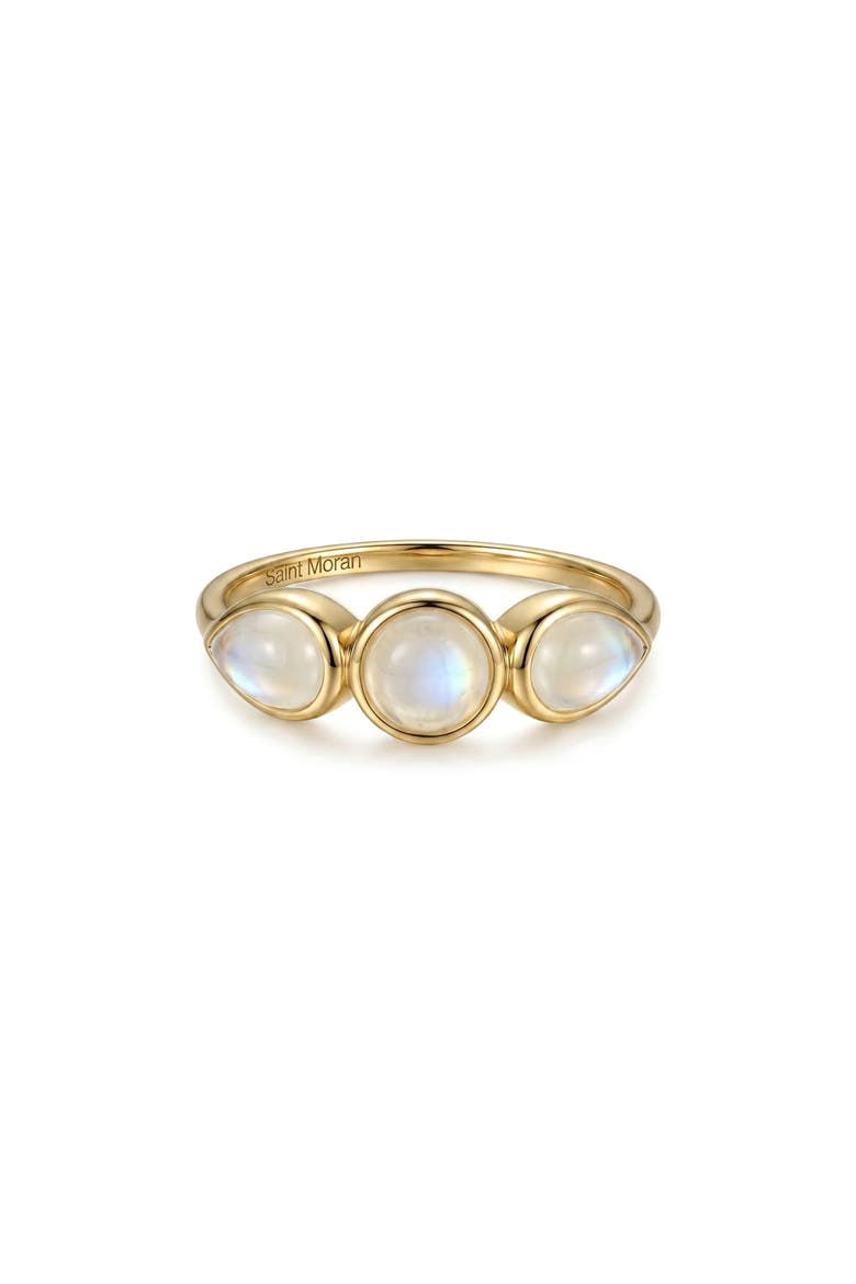 Trio Moonstone Ring, Alternate, color, WHITE/ GOLD
