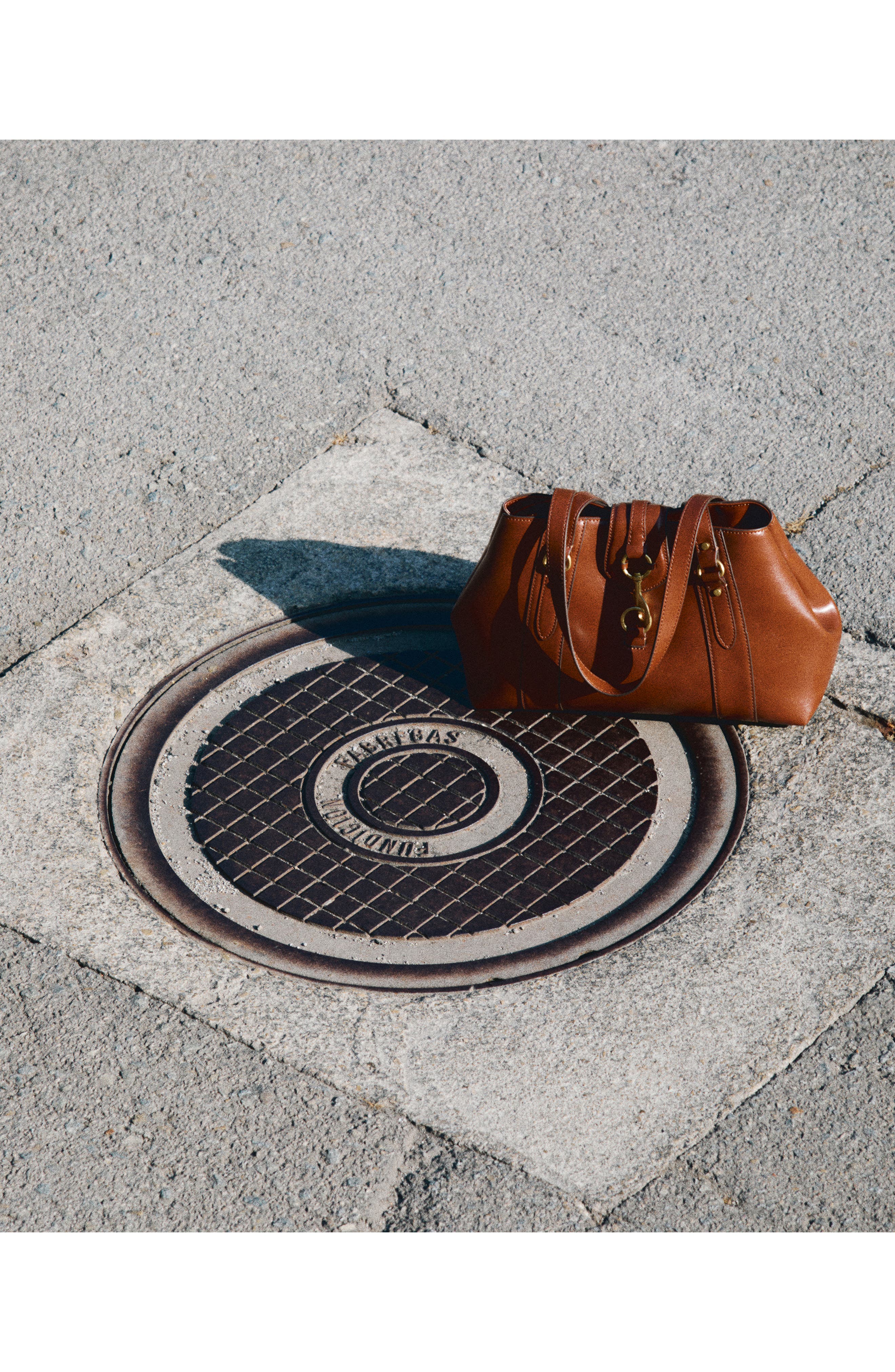 MANGO Large Faux Leather Shoulder Bag, Alternate, color, 