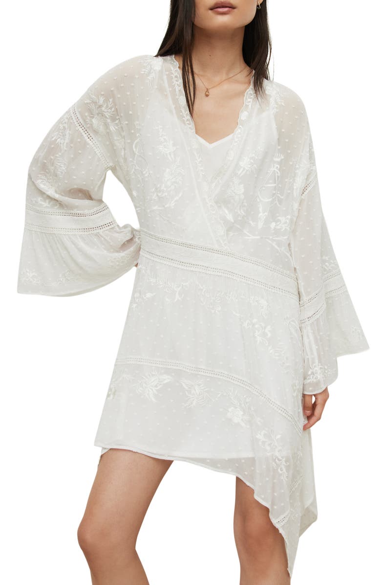 AllSaints Dawn Embroidered Dress, Alternate, color, 