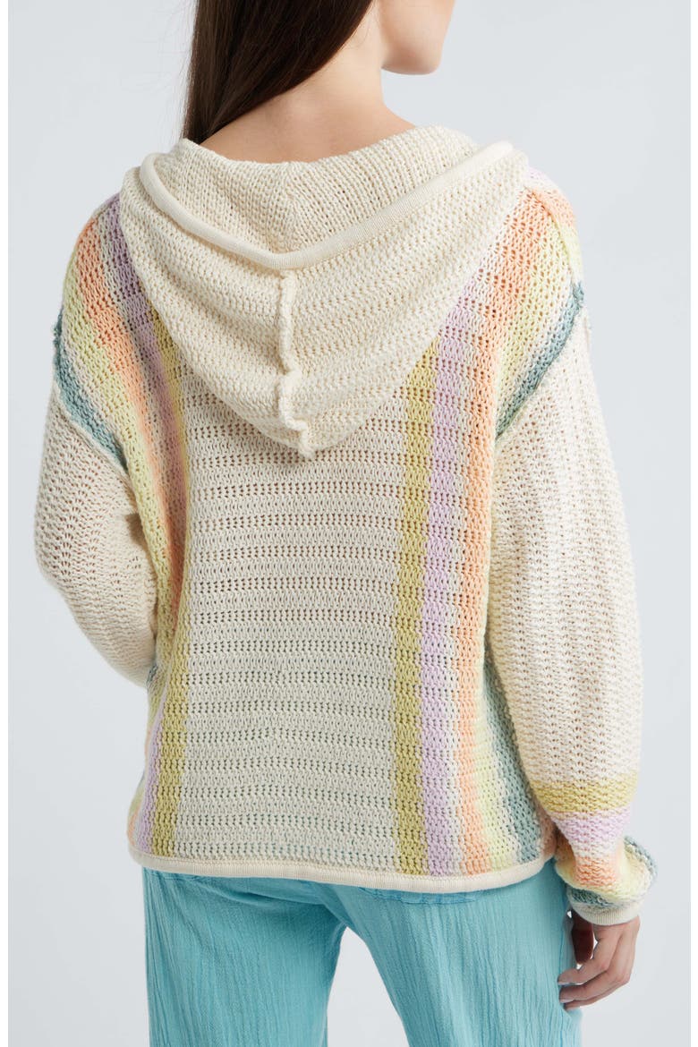 Revival Stripe Knit Hoodie, Alternate, color, MULTICOLOR