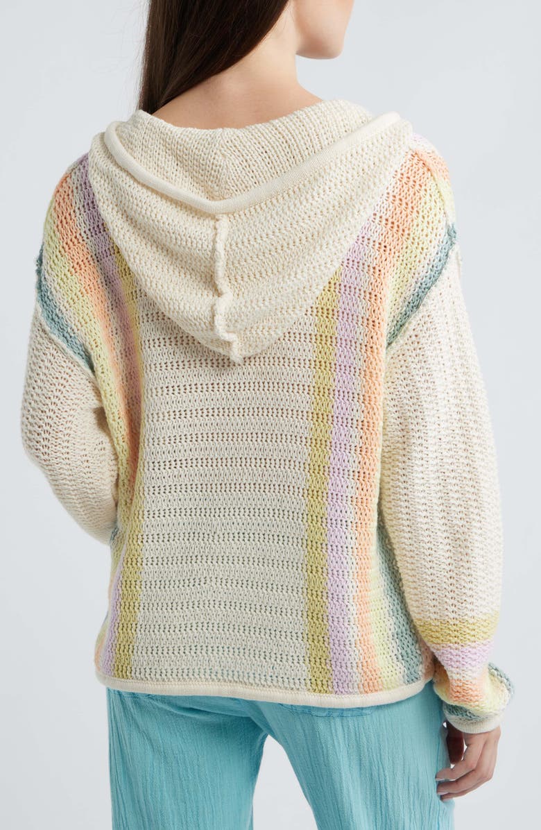 Rip Curl Revival Stripe Knit Hoodie, Alternate, color, Multicolor