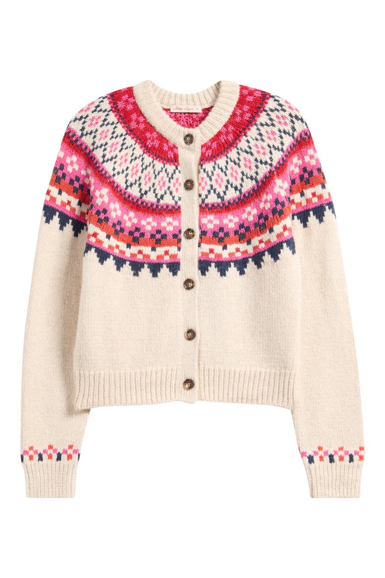 Fiorella Fair Isle Cardigan, Alternate, color, WARM FAIR ISLE