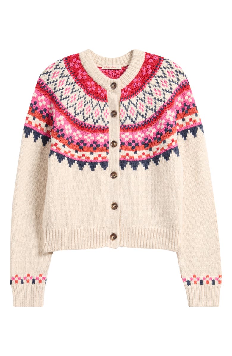 Marine Layer Fiorella Fair Isle Cardigan, Alternate, color, Warm Fair Isle
